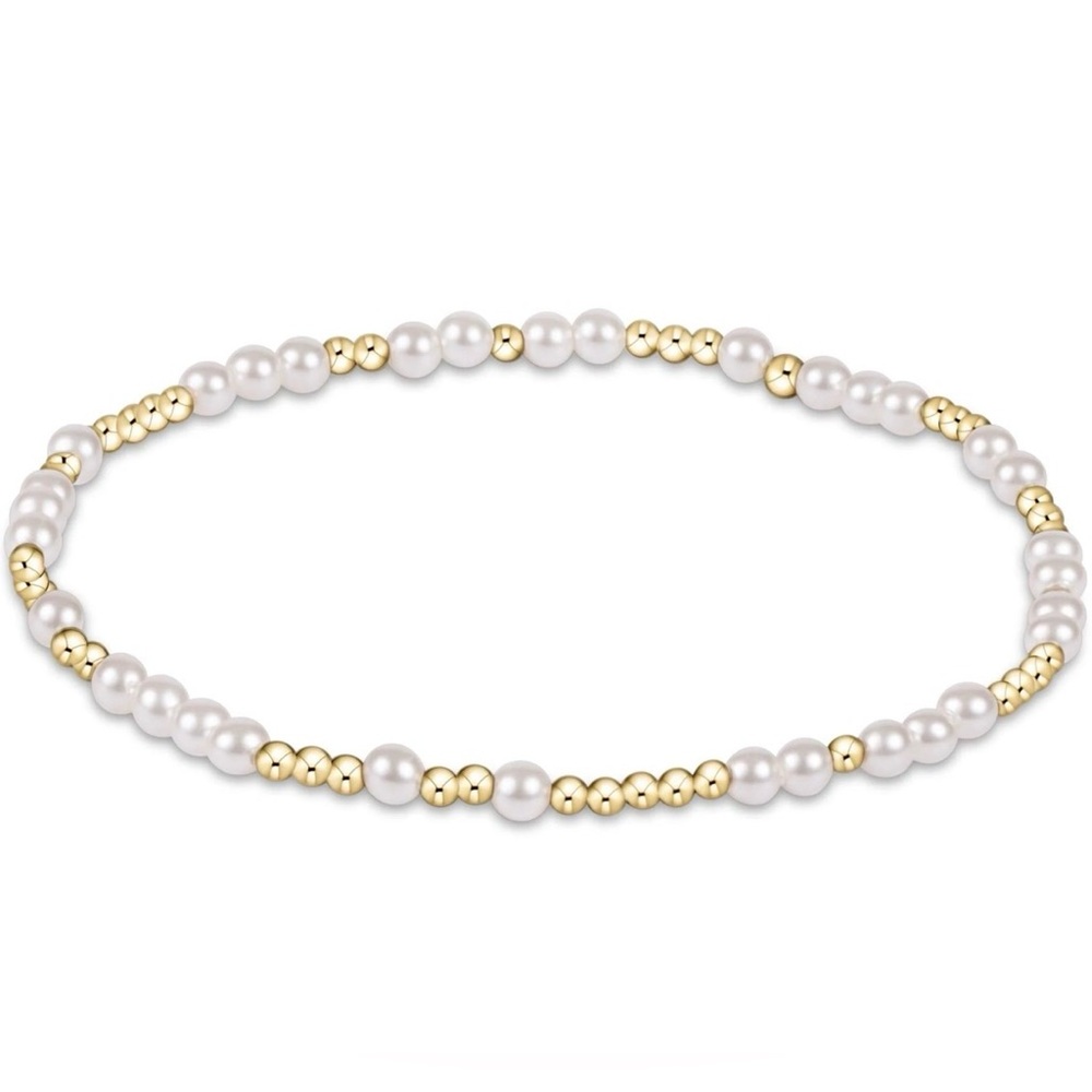 ENewton Gold and Pearl Beaded Bracelet Hope